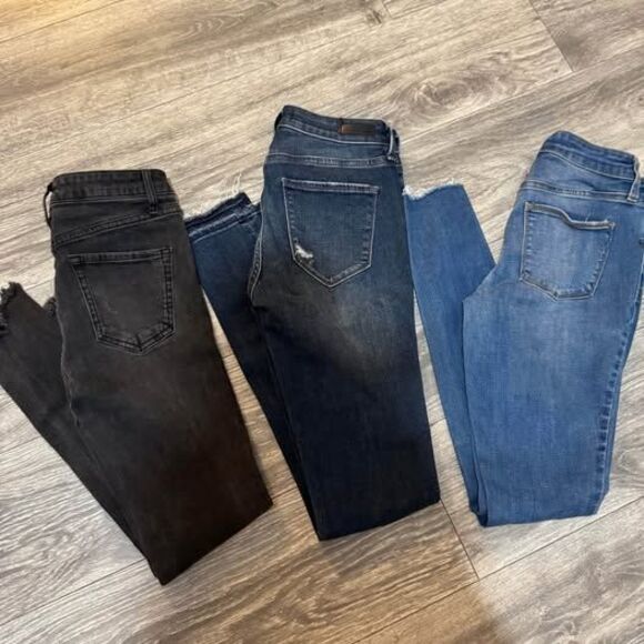 3 Womens Skinny Jeans- Size 0 - Picture 2 of 5